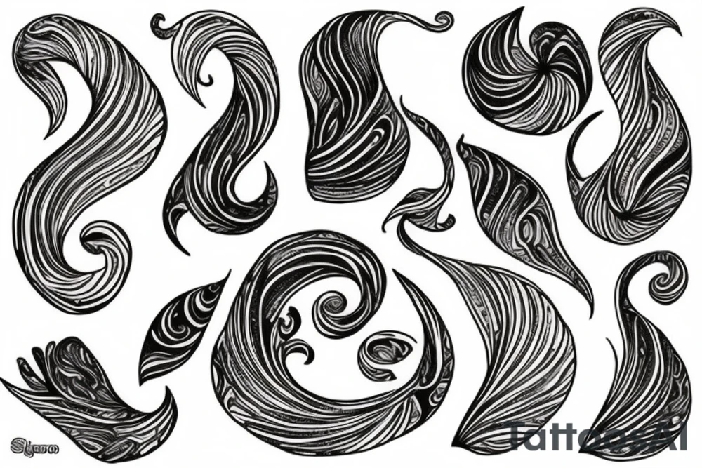 ebru art tattoo idea