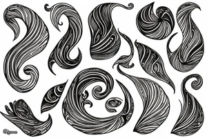 ebru art tattoo idea