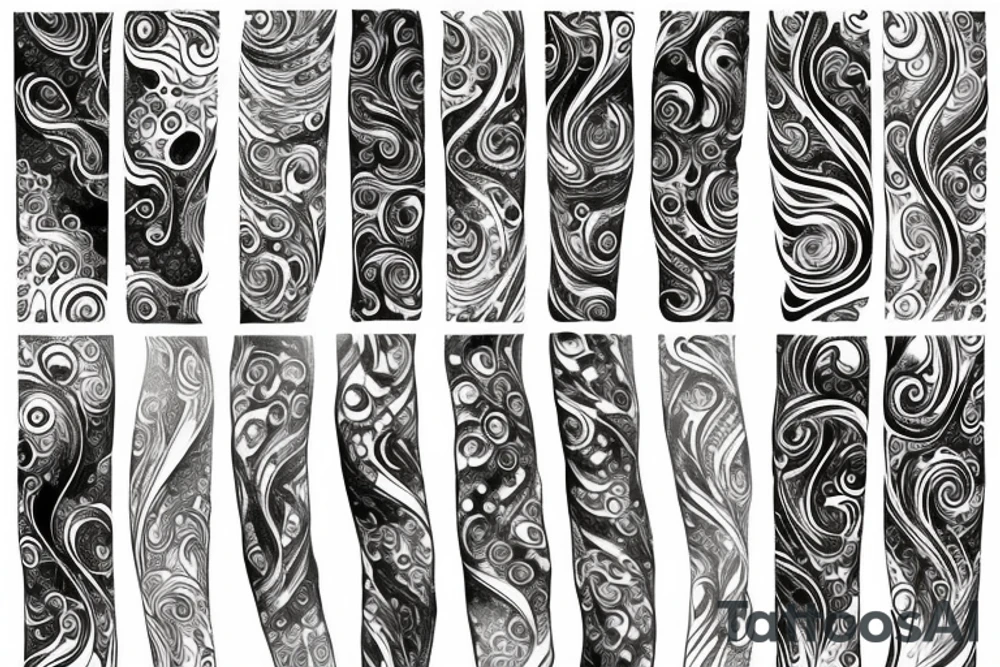 ebru art tattoo idea