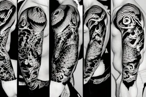 tiger monkey water tattoo idea