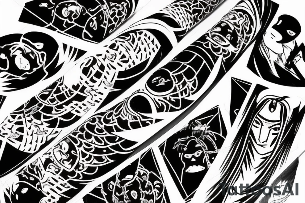 itachi in kunai tattoo idea