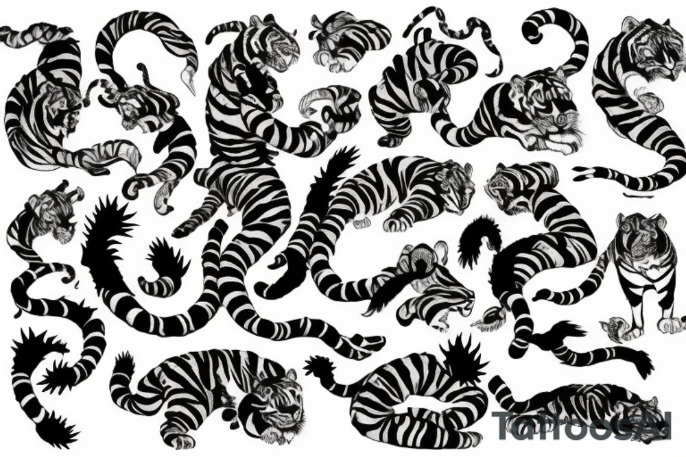 tiger dragoon water tattoo idea