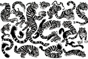 tiger dragoon water tattoo idea