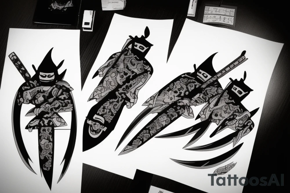 itachi placed inside kunai tattoo idea