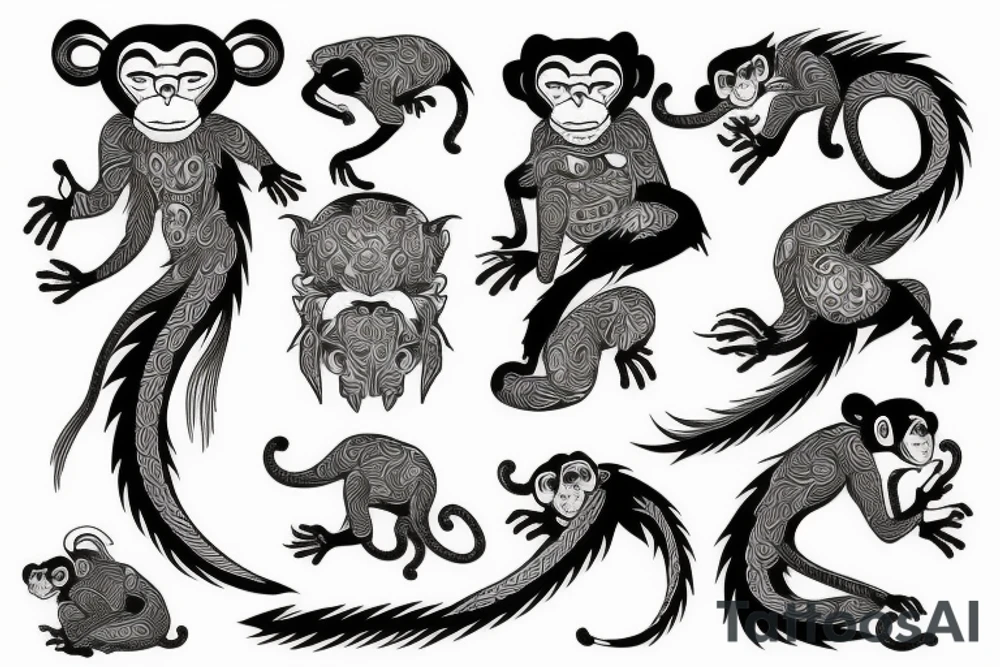 monkey dragoon water tattoo idea
