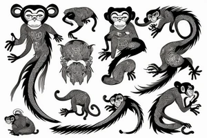 monkey dragoon water tattoo idea