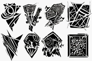 Broken shattered tattoo idea