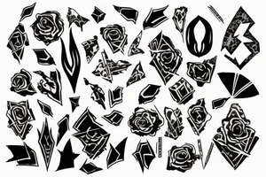 Broken shattered tattoo idea