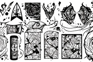 Broken shattered tattoo idea