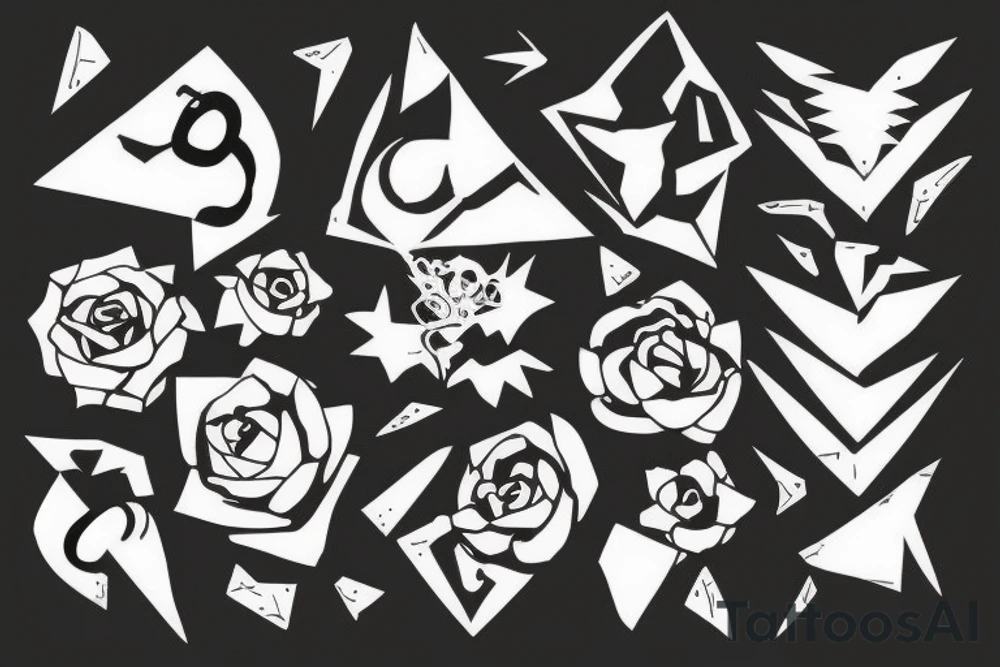 Broken shattered tattoo idea