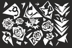 Broken shattered tattoo idea