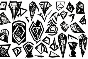 Broken shattered tattoo idea