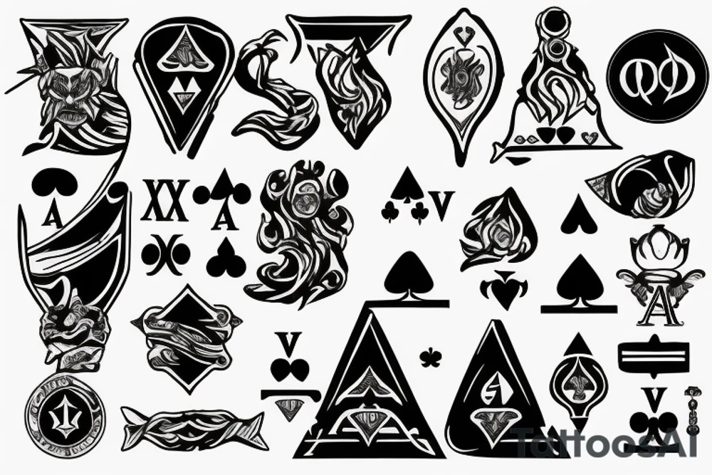 ace of spades with sailor motives tattoo idea