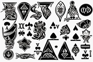 ace of spades with sailor motives tattoo idea