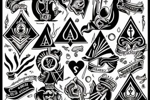 ace of spades with sailor motives tattoo idea