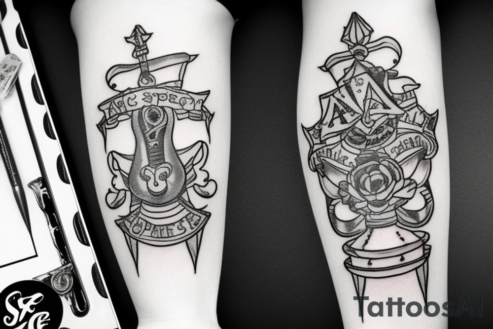 ace of spades with sailor motives tattoo idea