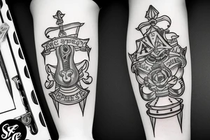 ace of spades with sailor motives tattoo idea
