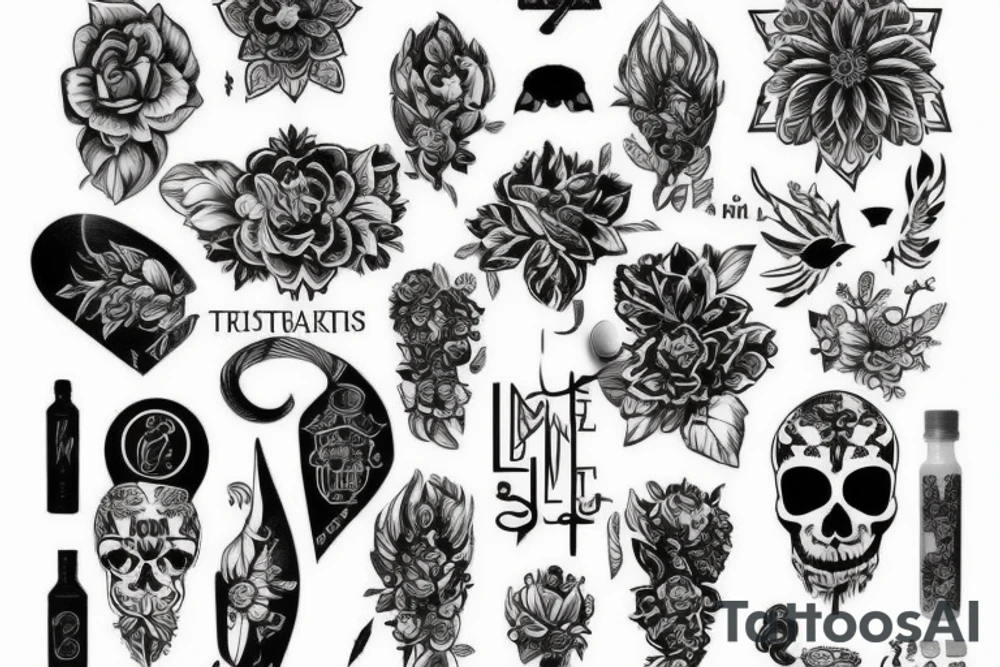 Круглая печать с окнами или текстом tattoo idea