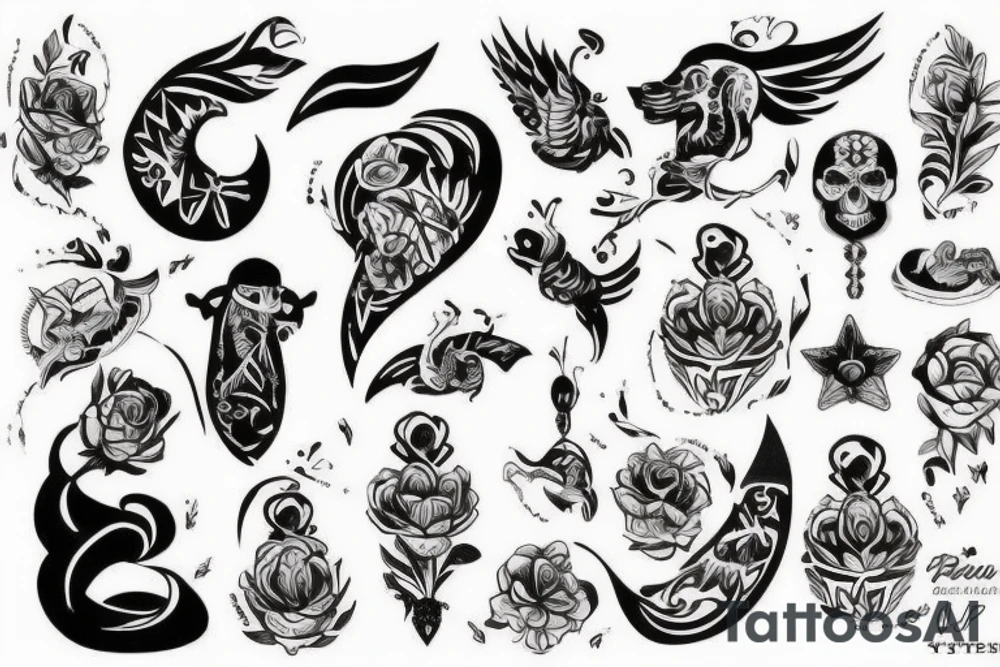 Круглая печать с рунами или текстом tattoo idea