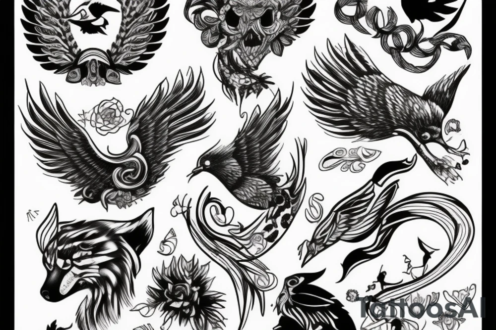 Fuchs und adler tattoo idea