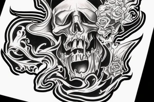 Grim reaper smiling tattoo idea