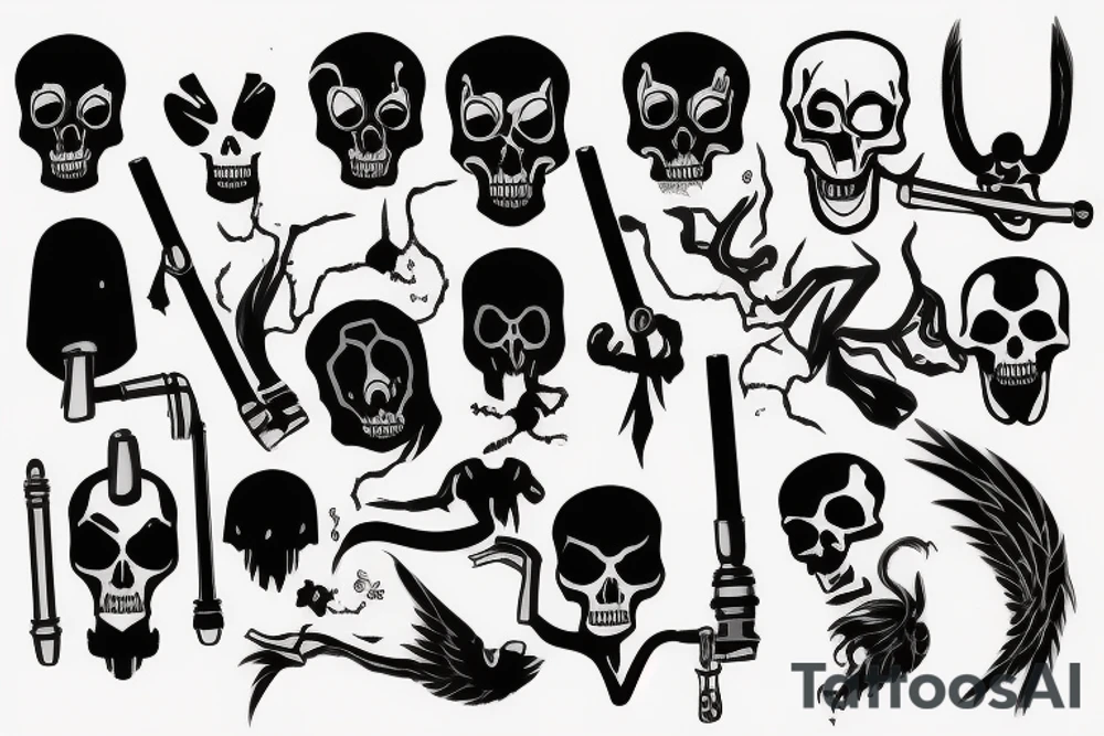 Grim reaper vaping tattoo idea