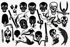 Grim reaper vaping tattoo idea