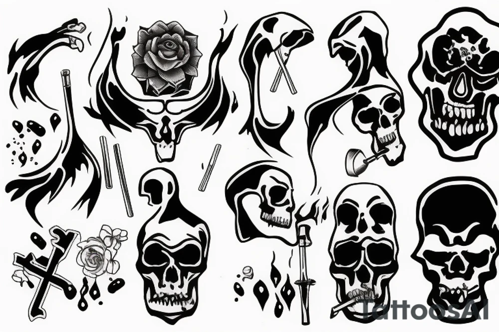 Grim reaper vaping tattoo idea