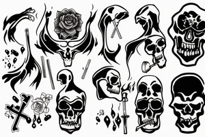 Grim reaper vaping tattoo idea