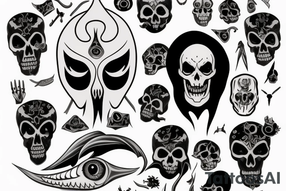 Grim reaper third eye tattoo idea