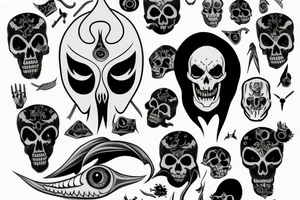 Grim reaper third eye tattoo idea