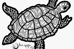 sea turtle with a disability tattoo idea