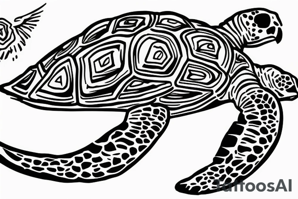 sea turtle tattoo idea