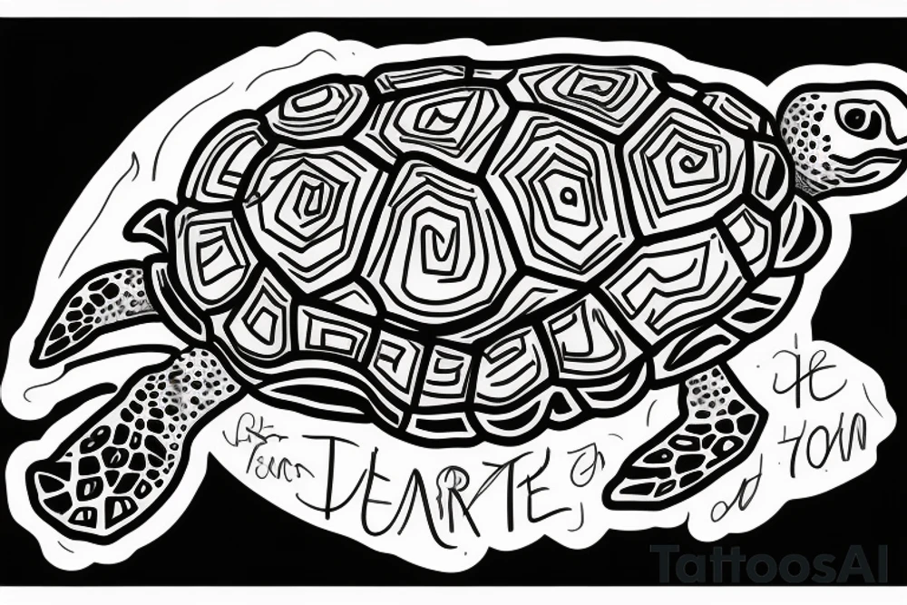 sea turtle tattoo idea