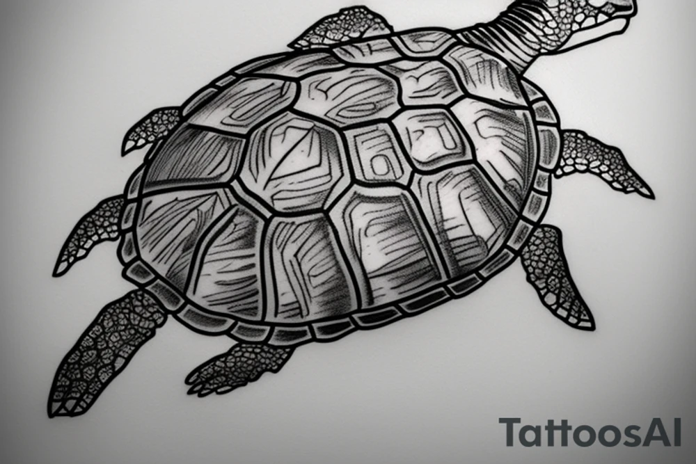 realistic sea turtle tattoo tattoo idea