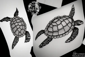 realistic sea turtle tattoo tattoo idea