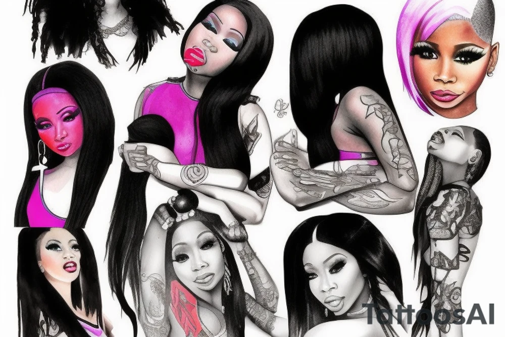 Lil way and Nicki Minaj tattoo idea