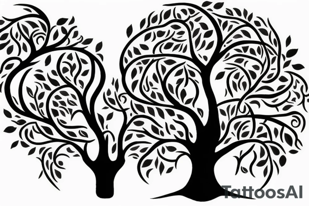 Tree of life with heart tattoo idea