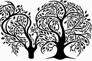 Tree of life with heart tattoo idea