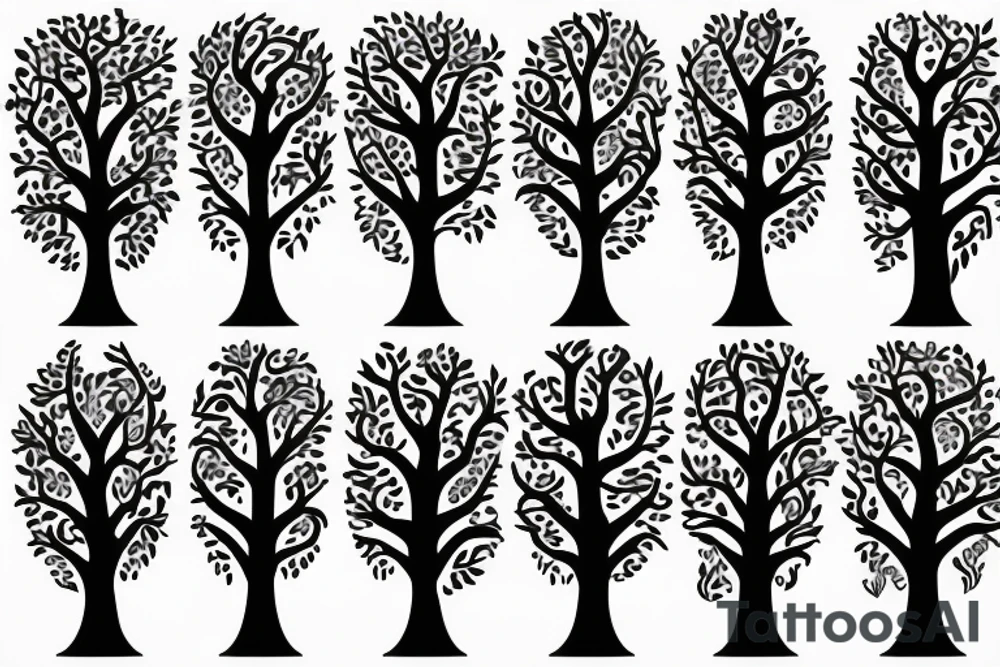 Tree of life with heart tattoo idea