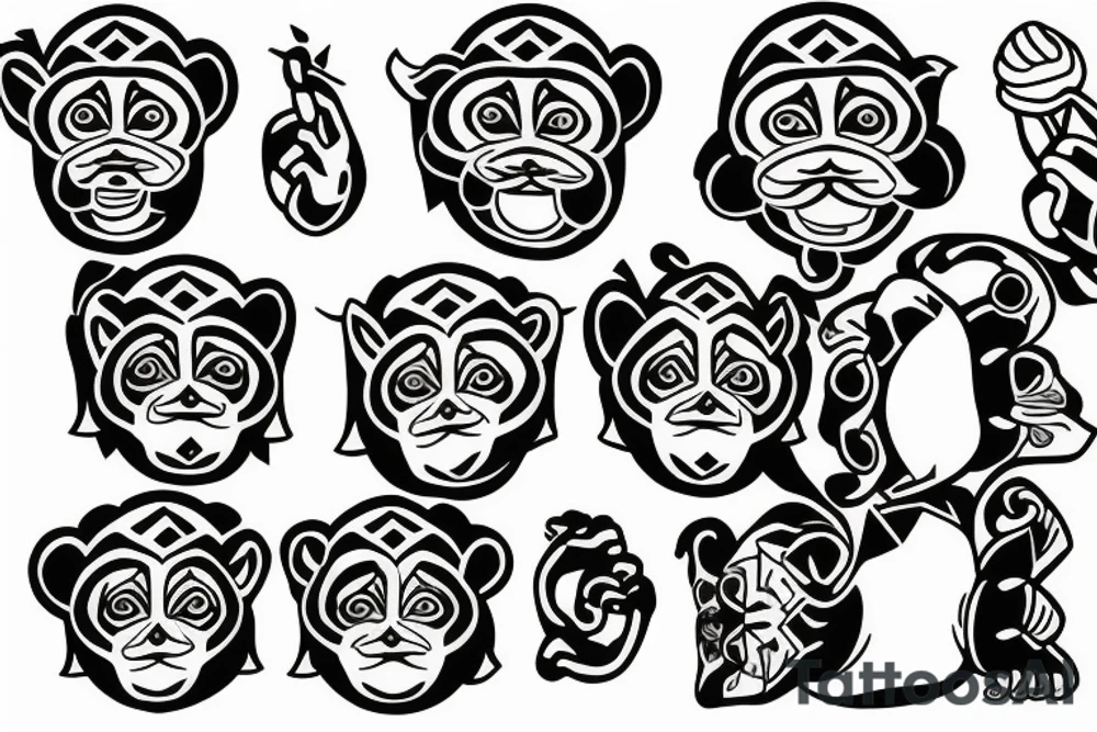 Three wise monkeys tattoo idea