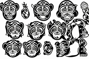 Three wise monkeys tattoo idea