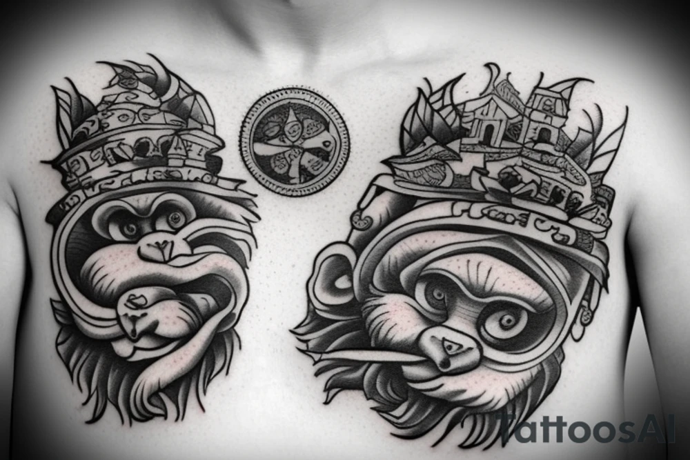 Three wise monkeys tattoo idea