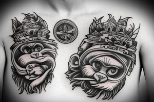 Three wise monkeys tattoo idea