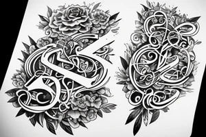 Stylish beautiful letters spelling just one word Silentium tattoo idea