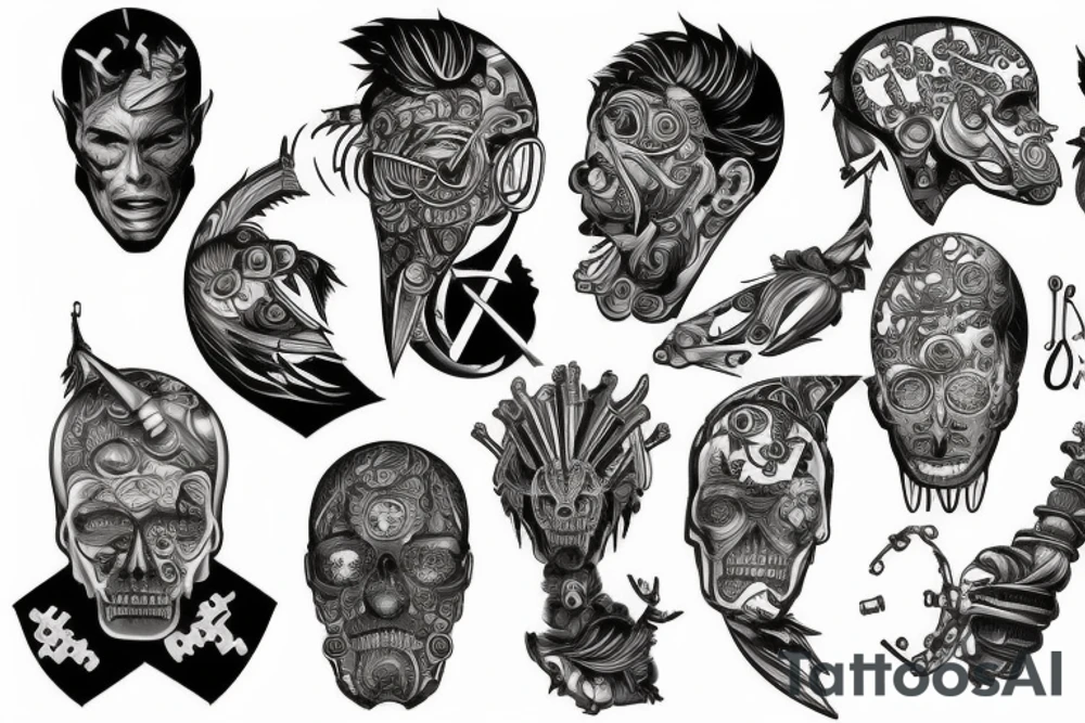 tattoo showing strong, male, smart, funny, nyc tattoo idea