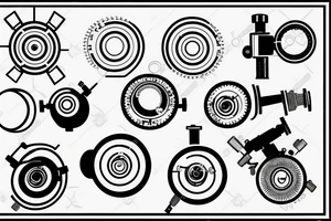 Microscope mechanism light and lenses tattoo idea