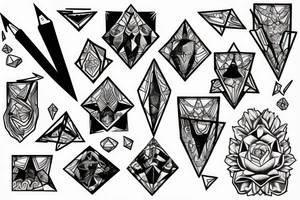 diamond memory tattoo idea