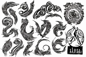 The symbol of the names Salavat and Ilzira tattoo idea
