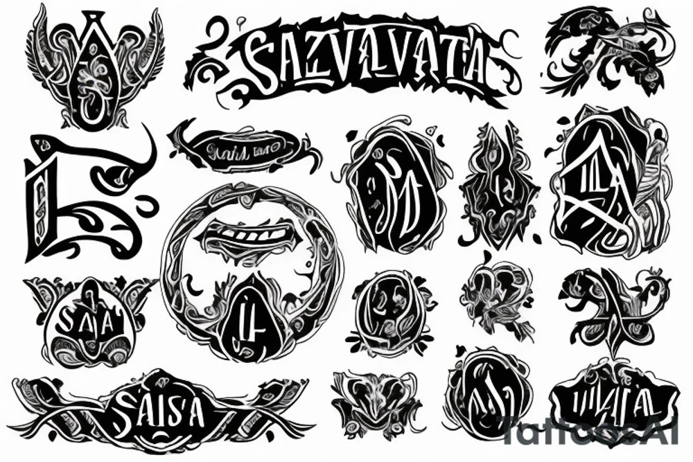 The symbol of the names Salavat and Ilzira tattoo idea